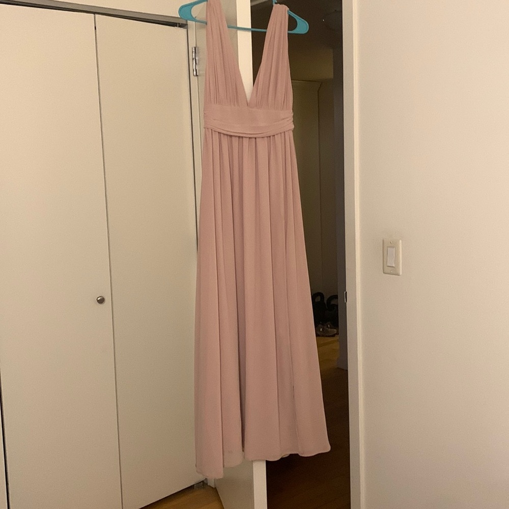 Blush maxi dress